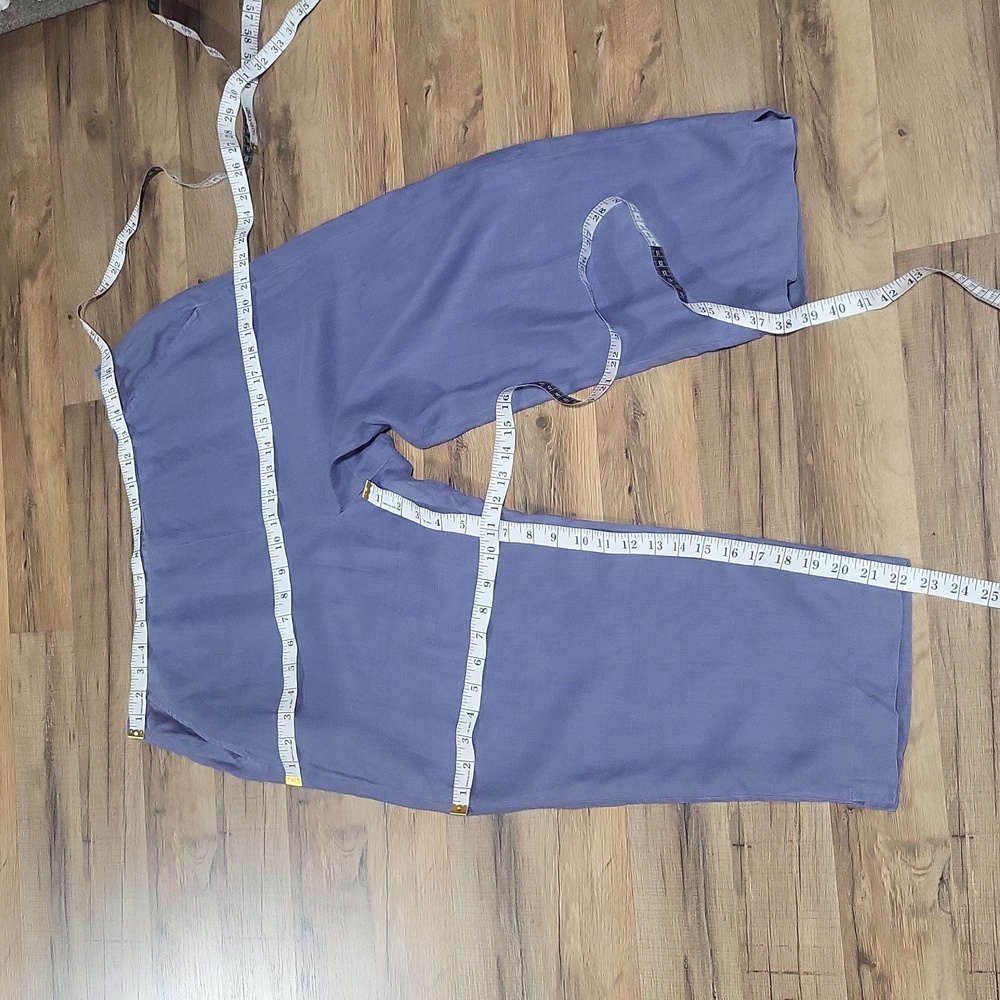 MARISA CHRISTINA Periwinkle Blue Linen Lagenlook 2 Piece Shirt/Jacket & Pants - Picture 15 of 17